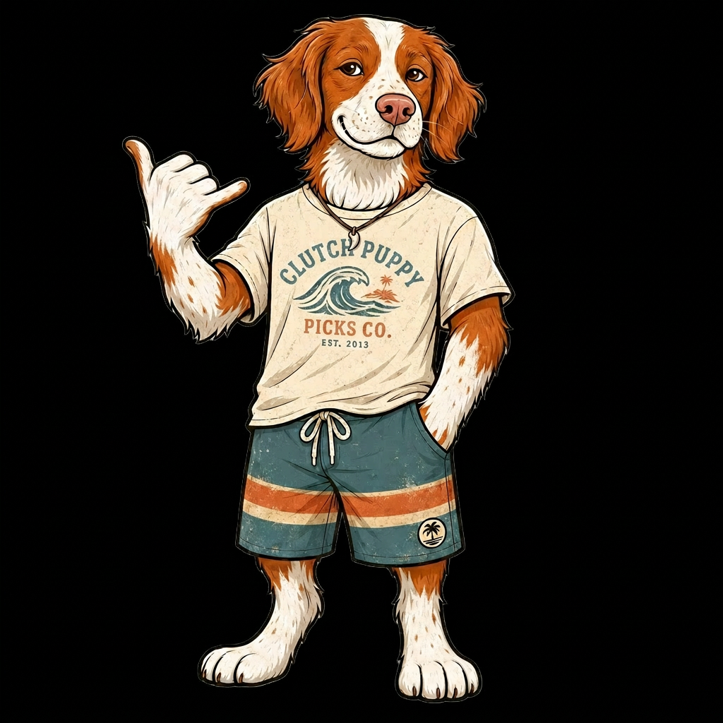 Clutch Puppy Picks mascot